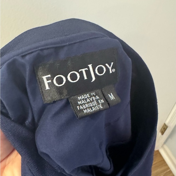 FootJoy Mens Size M Golf Pullover Windbreaker Jacket FJ Zip Hand Pockets V-Neck - Picture 3 of 9